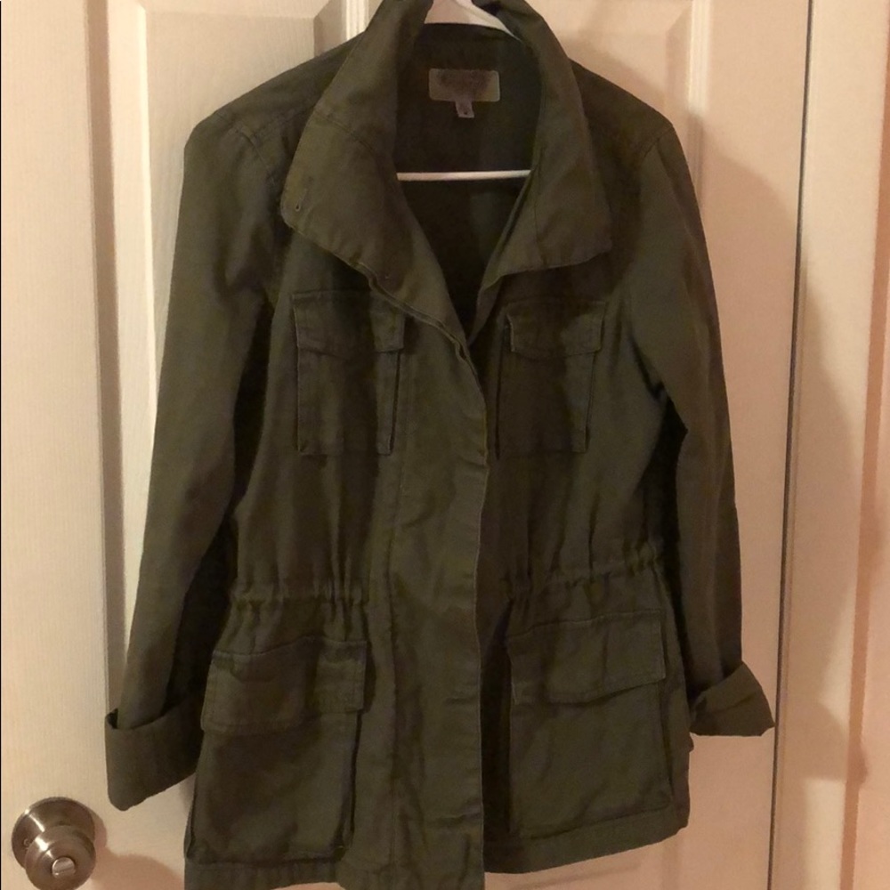 Green utility jacket